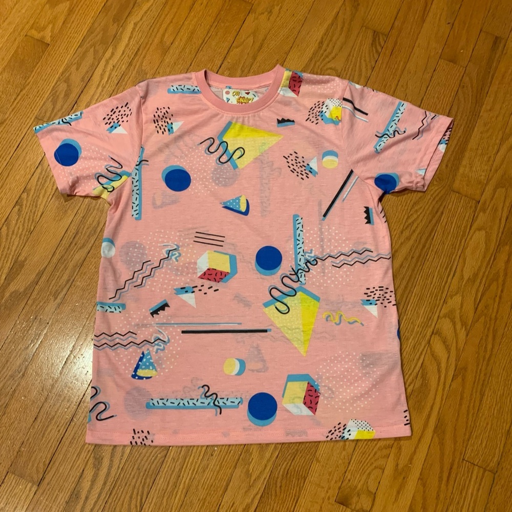90s Retro Oh Snap! Drill Clothing Co. Geometric shapes shirt